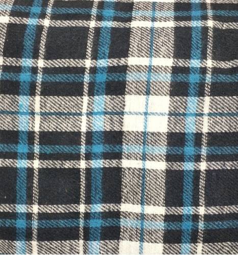 cotton yarn dyed check flannel fabric double sides brushed 160gsm