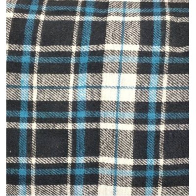 cotton yarn dyed check flannel fabric double sides brushed 160gsm